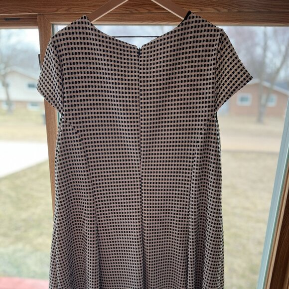 Black and White Checkered Plus Size Dress - Picture 2 of 4